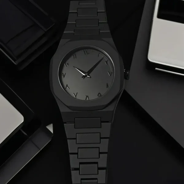 Black Arabic Aura – Premium Arabic Dial Men's Watch - Image 4