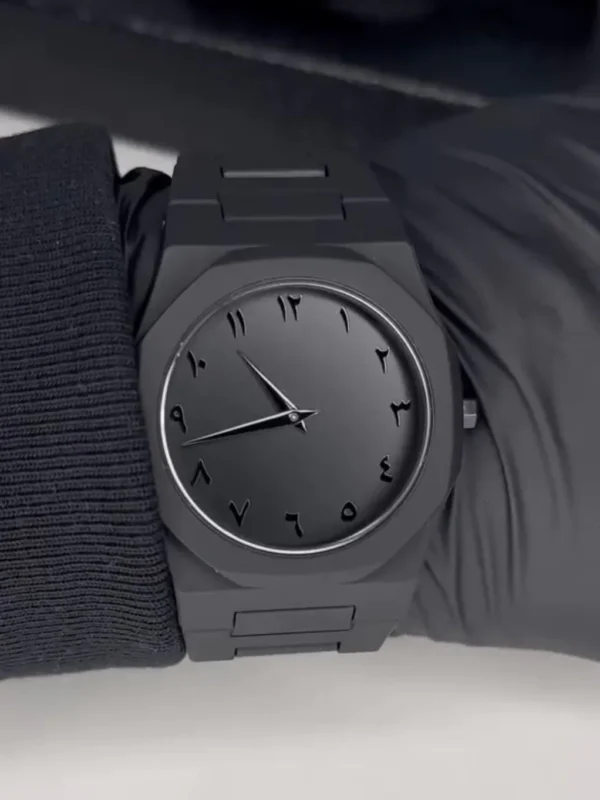 Black Arabic Aura – Premium Arabic Dial Men's Watch - Image 7