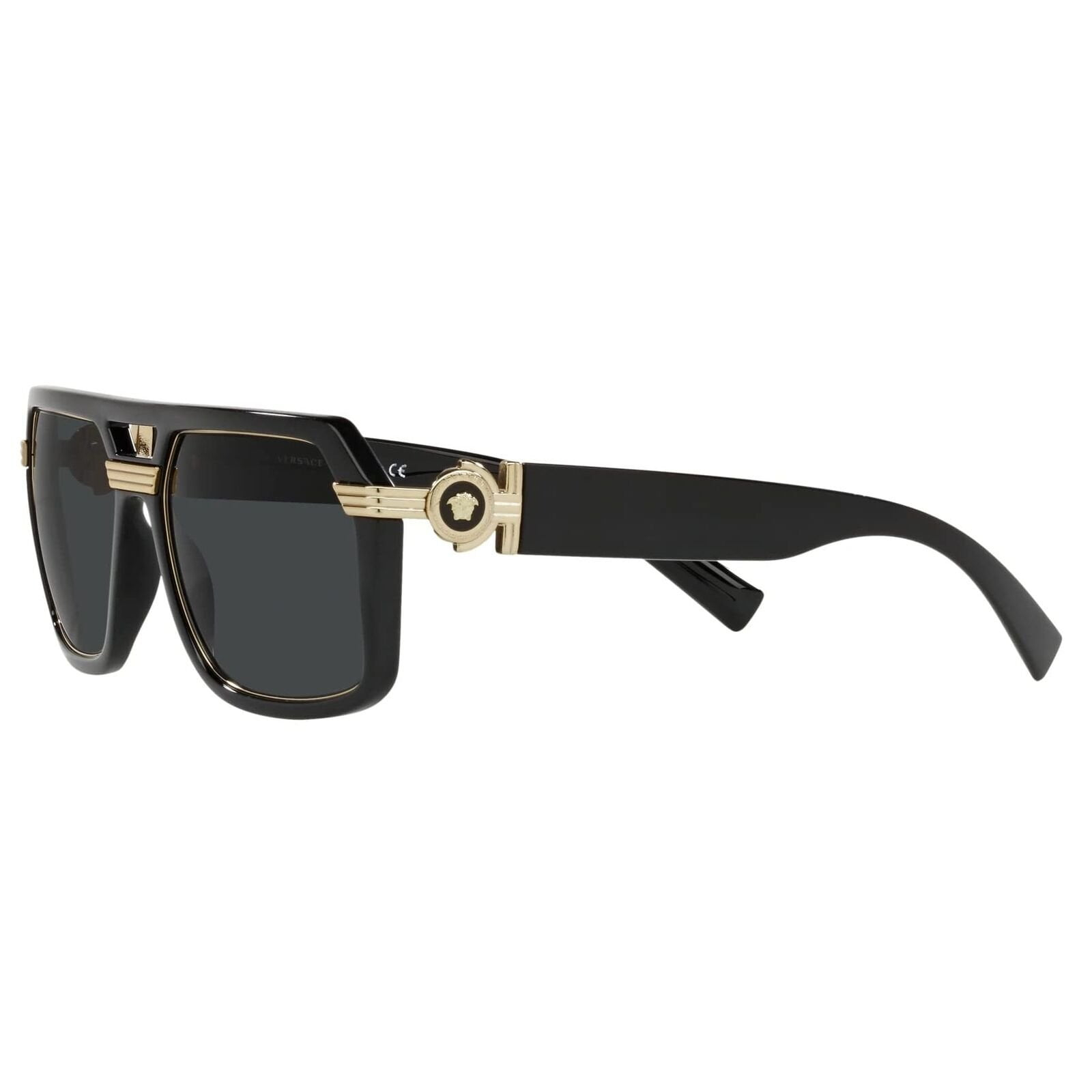 Versace Dark Grey Geometric Men's Sunglasses VE4399 GB1/87 58 - Image 3